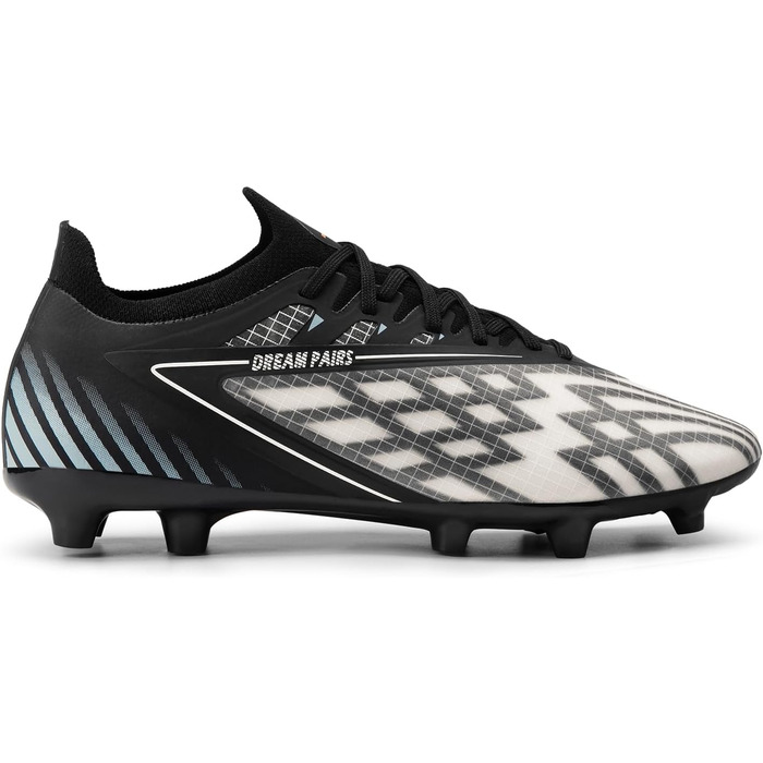 Футбольні бутси DREAM PAIRS для чоловіків, професійні, зі штирями, для гри на траві, чорно-білі, 39 EU