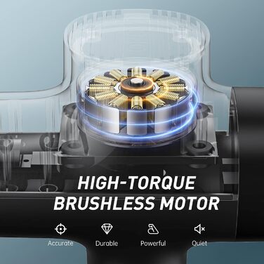 Масажний пістолет OPOVE M3 Pro 2, 2500 об/хв, 2600 мА·год, 5 режимів, LED-дисплей, 12 мм амплітуда, для зняття м'язового болю, чорний
