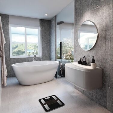 Вага Newgen Medicals: Розумна вага для тіла з сонячним акумулятором, вимірювання жиру, LCD-дисплей, до 180 кг (вага для тіла, фітнес-вага, вага для людей похилого віку)