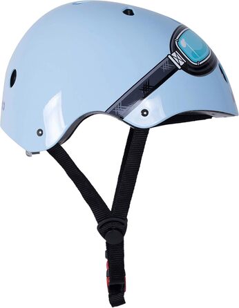 Дитячий велосипедний шолом Kiddimoto Goggle Pilot M, 53-58 см, синій, для дітей 5-12 років