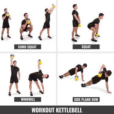 Кетлбелл GORILLA SPORTS® 2-32 кг, гачане залізо, для силових тренувань, одиничний або набір, захисне покриття, срібний/чорний