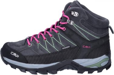 Жіночі трекінгові черевики CMP Rigel Mid Wmn Wp, Антрацит/Мінерально-зелений, 40 EU