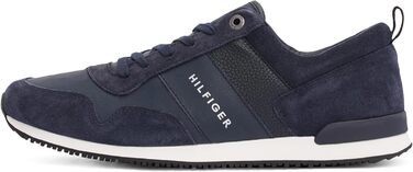 Кросівки Tommy Hilfiger чоловічі Runner Iconic з шкіри та замші, блакитний, 46 EU