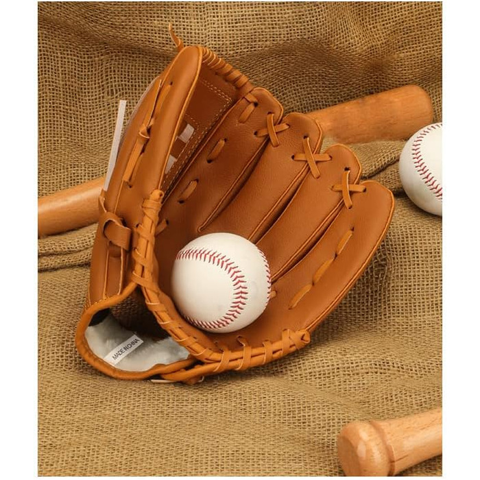 Біта бейсбольна алюмінієва 25'' (63,5 см) з рукавичкою для лівої руки, для софтболу, тренувань, молоді та дорослих, срібляста