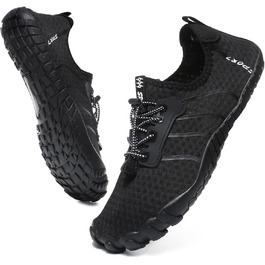 Чоловічі та жіночі аквашузи для плавання та серфінгу, швидко сохнуть, чорні, 42 EU