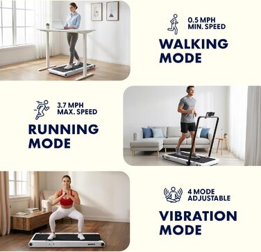 Бігова доріжка Squatz 2-в-1 Walking Pad для дому та офісу (Біла)