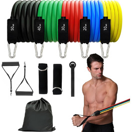 Набір фітнес-резинок Resistance Bands, 5 еластичних стрічок для домашніх тренувань, універсальні гумові еспандери для спорту