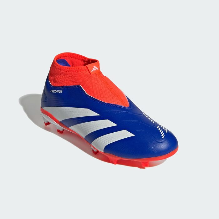 Дитячі футбольні бутси adidas Predator League без шнурівків, розмір 29 EU, колір Lucid Blue/Cloud White/Solar Red