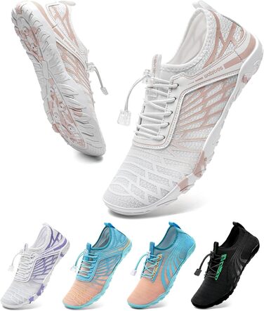 Аквашузи для плавання та серфінгу WateLves: чоловічі та жіночі, швидковисихаючі, унісекс, білі, фіолетові, помаранчеві, 40 EU