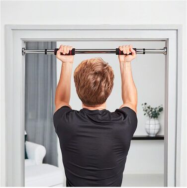 Розсувний турнік для дверей Sport-Tec Pull-Up 4.0, хром, 63-101 см, перекладина для підтягувань на дверний проріз