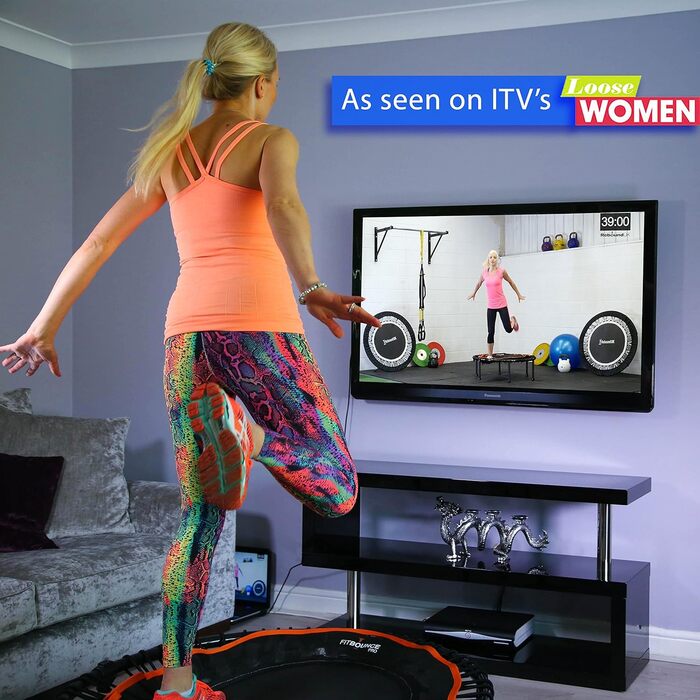 Професійний банджі-батут FIT Bounce PRO для дорослих і дітей, складаний, безшумний, навантаження до 150 кг, з DVD та онлайн-тренуваннями