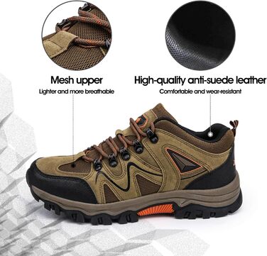 Чоловічі трекінгові черевики для хайкінгу та трейлраннінгу, Outdoor, 38-48 EU, Колір: Коричневий