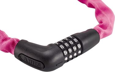 Замок ланцюговий ABUS Steel-O-Chain 5805C – сталевий, 5 мм, рівень захисту 4 (рожевий, 75 см)