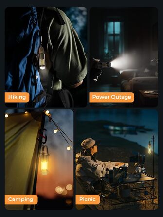 Ліхтар кемпінговий акумуляторний акумуляторний LED Shark з USB, IPX4, 5 кольорів, портативний, для відпочинку, походів, риболовлі, з брелоком