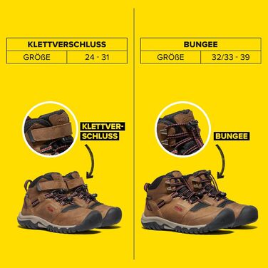 KEEN Ridge Flex Mid - водонепроникні трекінгові черевики для дітей, 29 EU, Bison Red Carpet