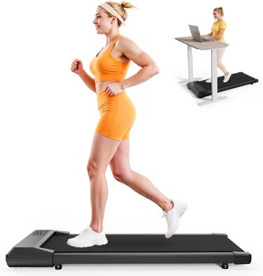 Walking Pad Lacuffy 2.5 HP: біговий доріжки для дому з керуванням через додаток, підтримка 136 кг, чорний, 90 см