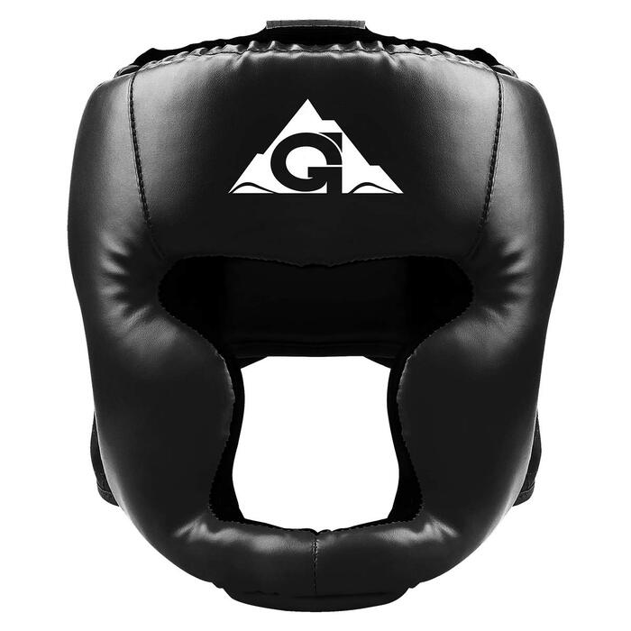 Захисний шолом для боксу та MMA (шкірозамінник PU), для дітей та дорослих, для кікбоксингу, муай-тай, карате та тхеквондо, L, чорний
