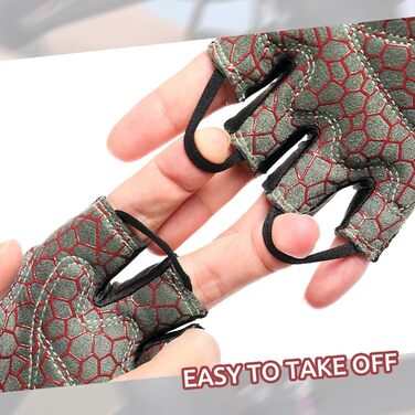 Велосипедні рукавички чоловічі літні напівпальцеві MTB, рукавички для гірського велосипеда/шосе, велосипедні рукавички для чоловіків та жінок, дихаючі, неслизькі, амортизуючі, білі (M, червоний)