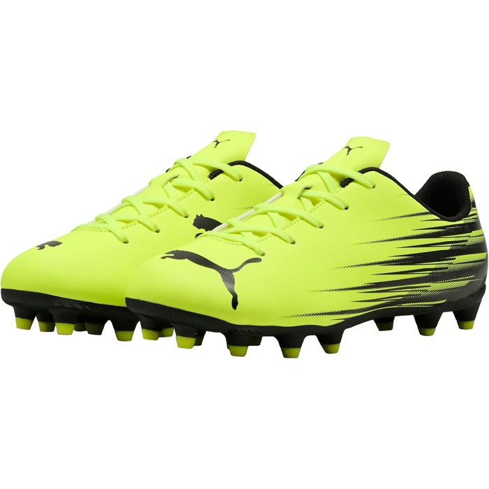 Дитячі футбольні бутси PUMA Attacanto II FG/AG Jr - чорно-білі (29 EU, Yellow Alert)