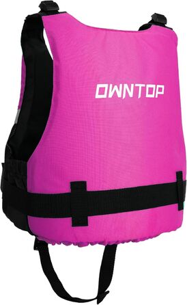Owntop Жилет для плавання для дітей та підлітків. Легка унісекс жилетка з регулюванням, для каякінгу, риболовлі, плавання та інших водних видів спорту. Рожевий, розмір Jugend-XXS (30-40 кг, 70-80 см)