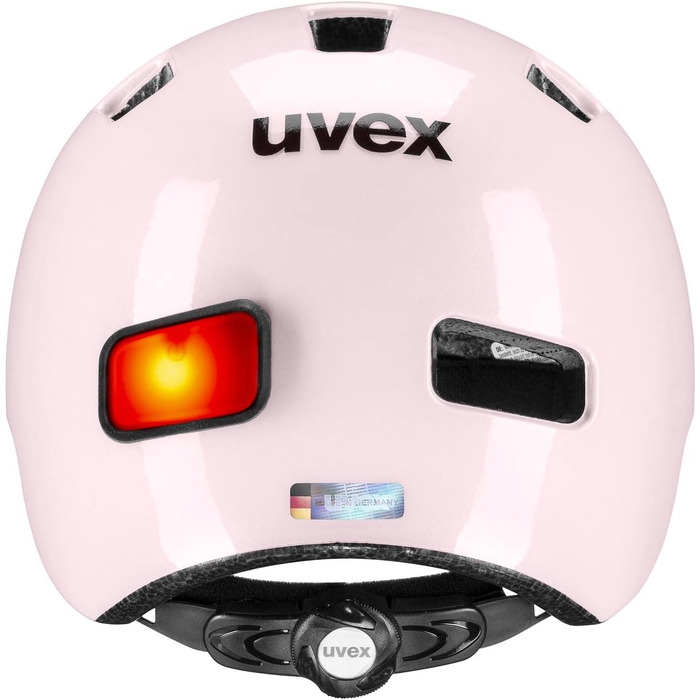 Дитячий велосипедний шолом Uvex HLMT 4 Reflexx, LED, 55-58 см, рожевий, легкий, регульований розмір