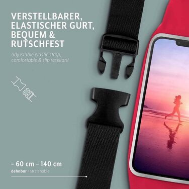 Поясна сумка для бігу Samsung Galaxy S10 Plus - водонепроникна спортивна сумка на пояс для смартфона (чорна)