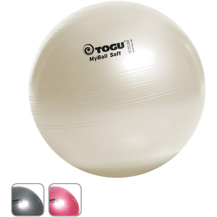 Гімнастичний м'яч TOGU MyBall Soft 65 см, рубіново-червоний
