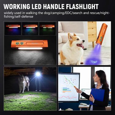 Ліхтарик Wurkkos HD01 Pro LED: Білий, UV (365nm), Зелений, RGB, 1200 люмен, Акумуляторний, Помаранчевий, для Походу