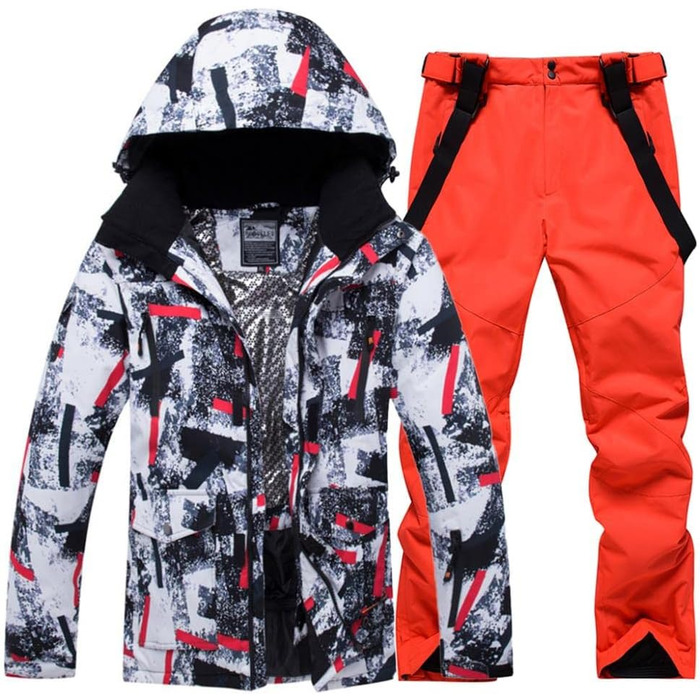 Спортивний костюм YEEFINE для чоловіків, червоно-білий + помаранчевий, XL