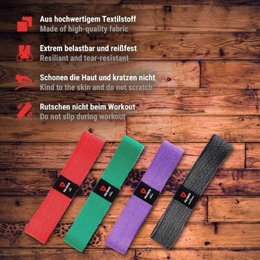 Фітнес-гума для сідниць та ніг VIA FORTIS Booty Band (тканинна, антиковзка) - для залу та дому