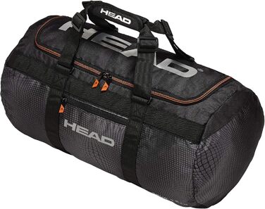 Спортивна сумка HEAD Tour Team Club - Чорно-срібляста, для тенісу та інших видів спорту