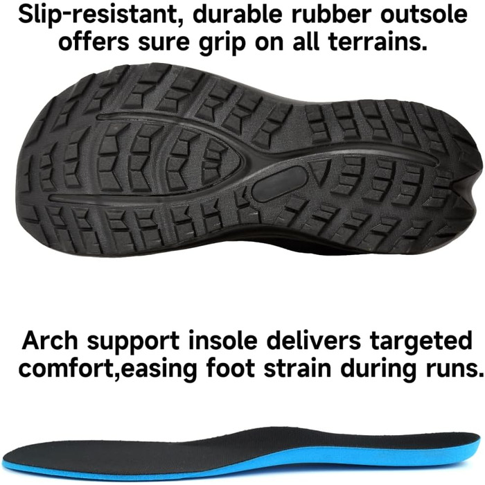 Кросівки для бігу широкі чоловічі та жіночі, зручні, дихаючі, спортивні, розміри 37-47 (37 EU, чорний)