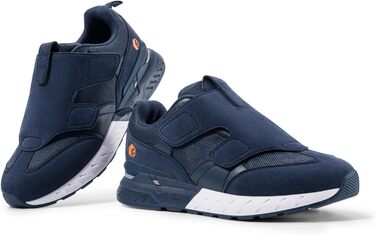 Кросівки для бігу та ходьби FitVille для чоловіків, широкі, спортивні, з кріпленням на липучці, зручні, ортопедичні, антиковзаючі, для широкої стопи, фітнес, джогінг, 43 EU, блакитні