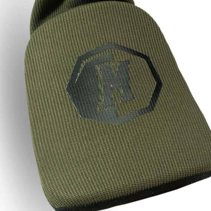 Набір захисних щитків для ніг MADGON (оливковий/чорний) L - для MMA, кікбоксингу, бойових мистецтв. 1 пара + мішок