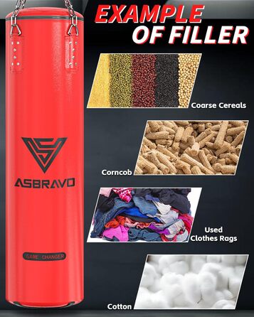 Боксерський мішок ASBRAVO 4 фути з PU для дорослих, комплект з 12OZ рукавицями для MMA, Муай Тай, кікбоксингу, тренувань вдома, бойових мистецтв (без наповнювача)