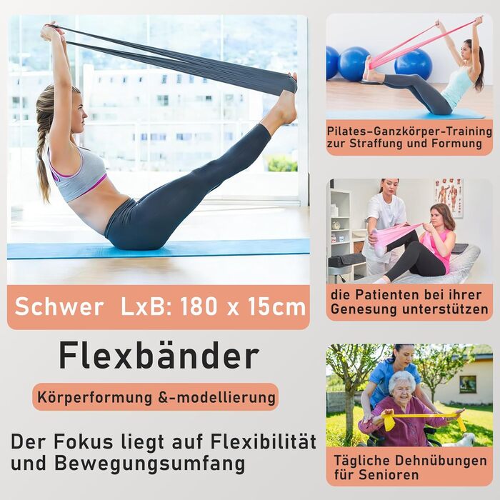 Pilates Ring Набір для домашніх тренувань: коло, ваги на щиколотки та зап'ястя, гумові стрічки, сірий колір