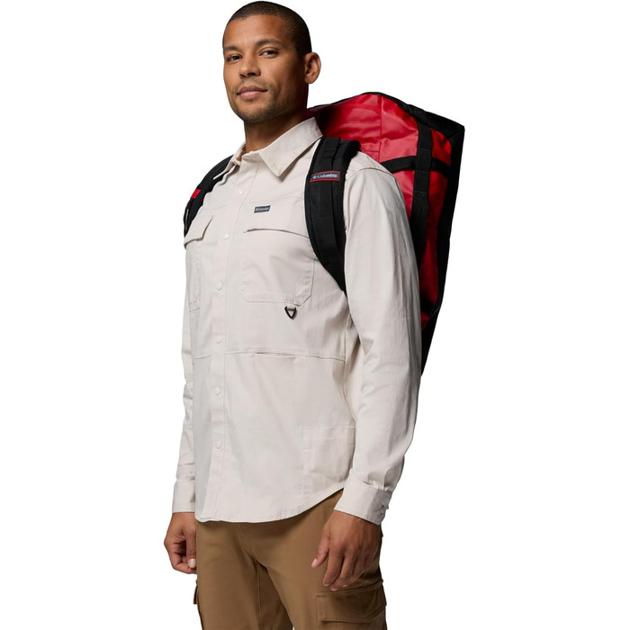 Унісекс сумка-дафл Columbia Landroamer 40L для подорожей та спорту, Mountain Red/Black