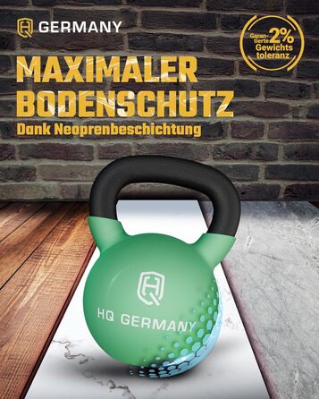 Гантель з неопрену HQ Germany® | Повний чавун | 2-32 кг | Стартові набори | Допуск по вазі ±2,0% (22 кг)