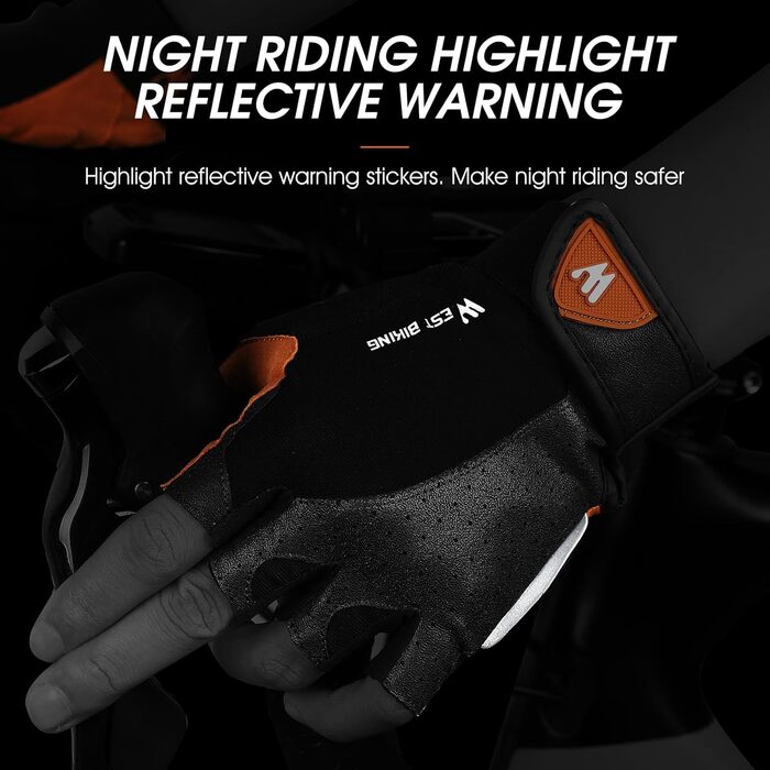 Велосипедні рукавички West Biking для чоловіків та жінок - дихаючі, безпальцеві, з неслизьким покриттям, для MTB, шосе та альпінізму, розмір XL