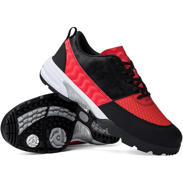 Водонепроникні дихаючі гольф-туфлі без шипів для жінок та чоловіків (44 EU, Червоний)