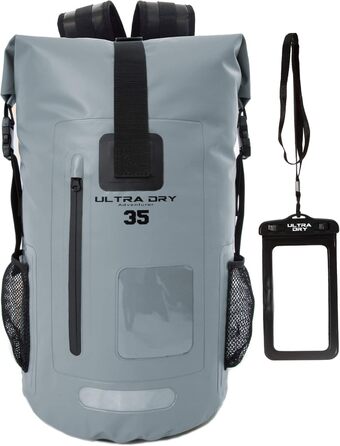 Водонепроникний рюкзак Dry Bag преміум-класу 35/55L, мішок для телефону, ідеальний для водних видів спорту, походів, риболовлі та кемпінгу (сірий)