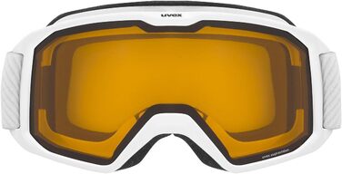 Лижна маска Uvex Unisex Element LGL, біла, лінзи lasergold lite-clear, універсальний розмір