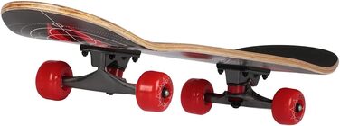 Скейтборд дорослий Holz (дерево) з підшипниками ABEC-9, 80x20 см, червоний - для скейтпарку та трюків