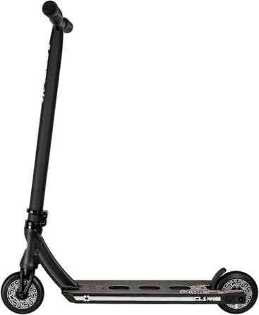 Скутер трюковий CORE Trick Tretroller 110mm, ABEC 9, для початківців та професіоналів, від 5 років, регульована висота 78-95 см, + наліпка Fantic26 (Park CL1 Mini H=75, чорний)