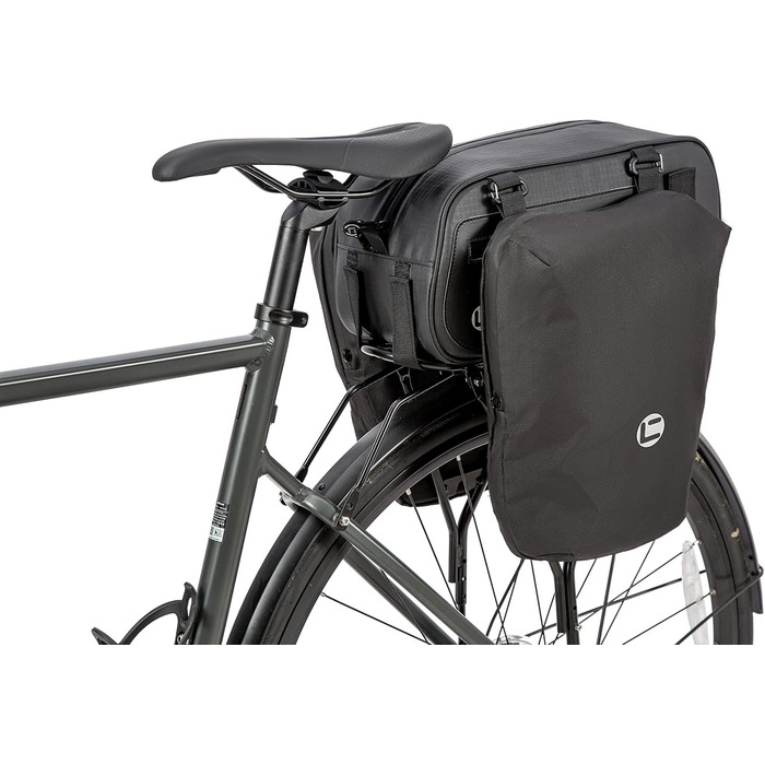 Велосумка HOMPER 26L, водонепроникна, EVA, для багажника, з плечовим ременем, чорна