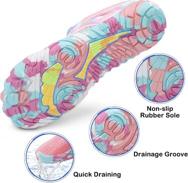 Аквашузи для піших прогулянок та плавання, унісекс, рожеві, розмір 39.5/40 EU