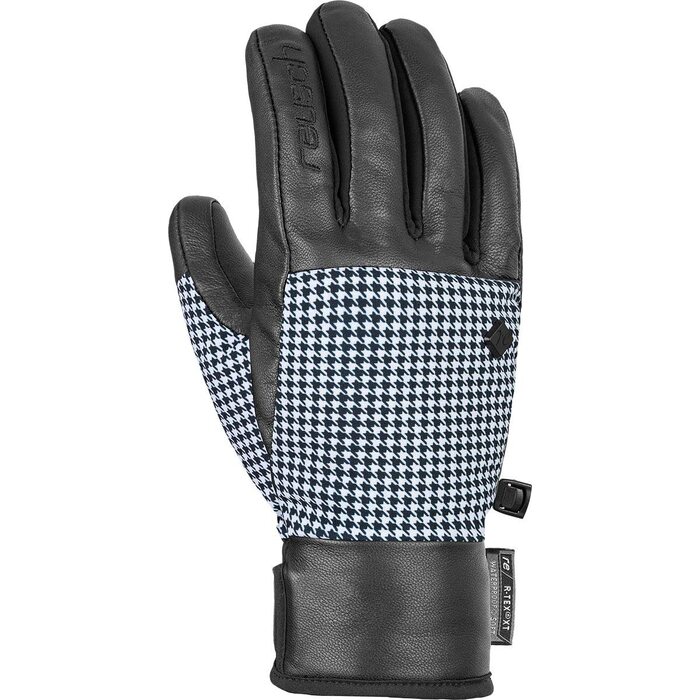 Жіночі гірськолижні рукавички Reusch Giorgia R-tex XT, чорні в клітинку (pied de poule), розмір 6.5
