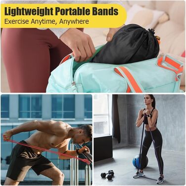 Набір еластичних стрічок Flintronic для фітнесу та йоги, 150LBS, 12 шт.