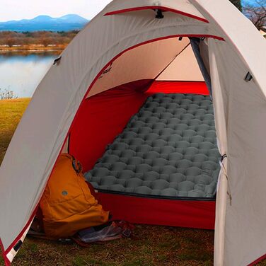 Naturehike Ultraleichte Isomatte: Надувний килимок для кемпінгу та подорожей, 6.5 см, сірий