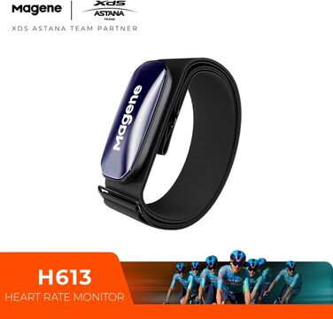 Магнітний датчик пульсу Magene H613 Bluetooth/ANT+, водонепроникний IPX7, 17 годин пам'яті, для велоспорту, бігу, йоги (75-100 см)